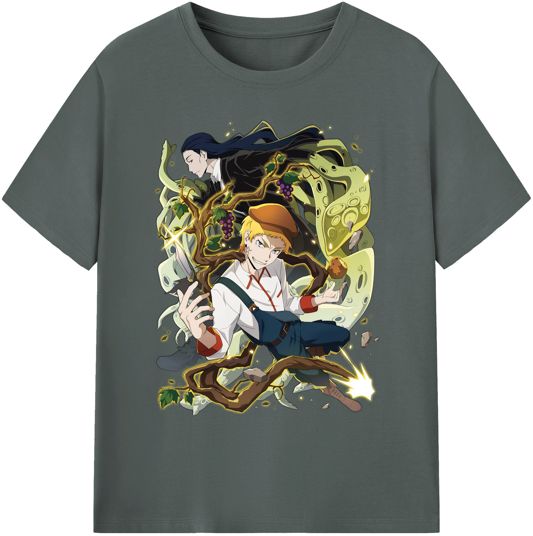（画像用） 文豪ストレイドッグス Bungo Stray Dogs 綿100％ メンズ半袖Tシャツ｜肌触りやわらか＆通気性